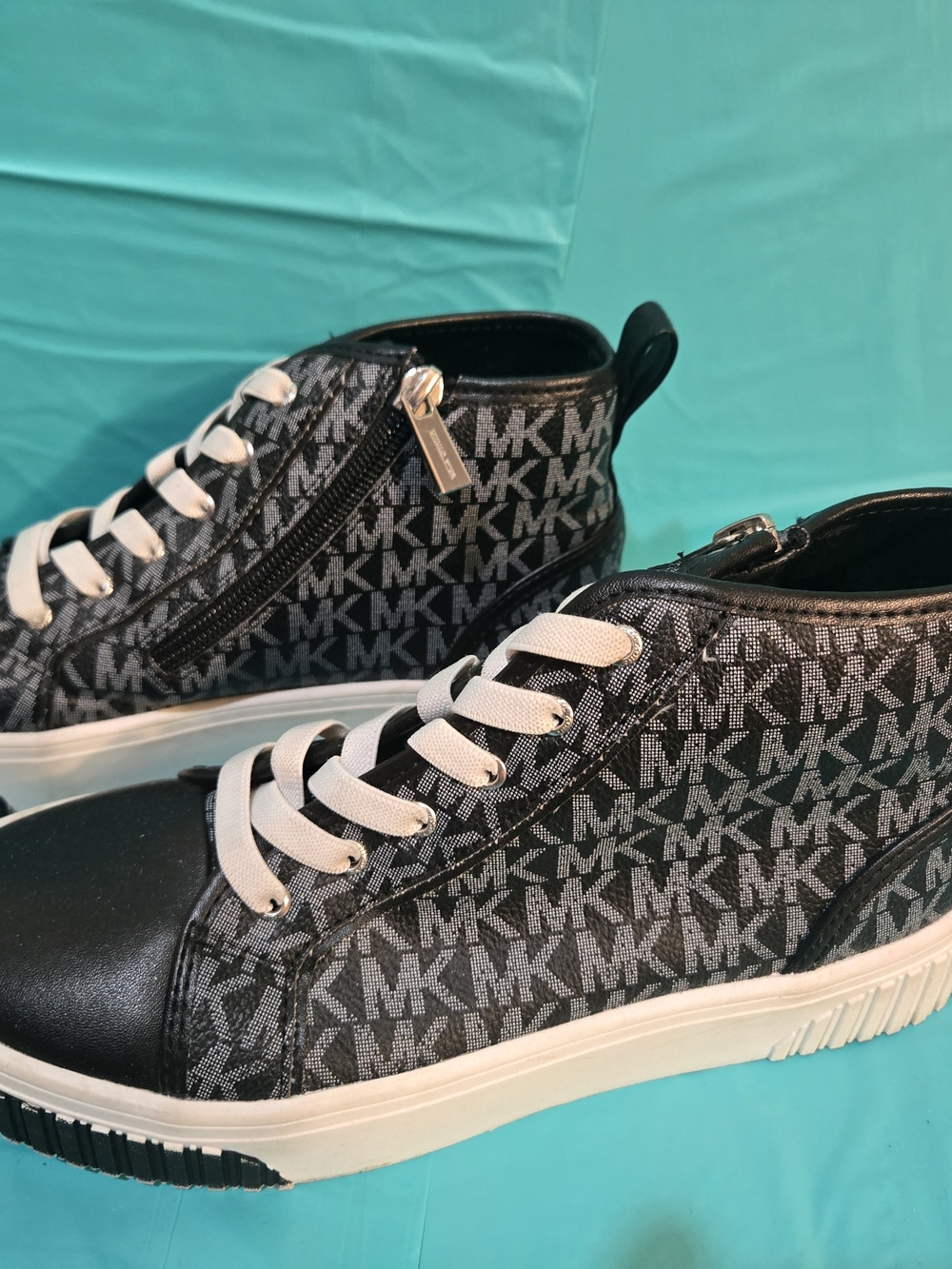 Michael Kors Black MK Logo High-Top Sneakers